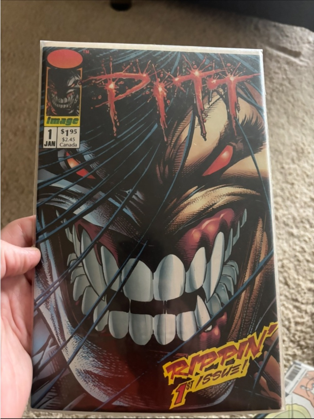 PITT #1 Comic Book — Image Comics — Black, Red, White Cover